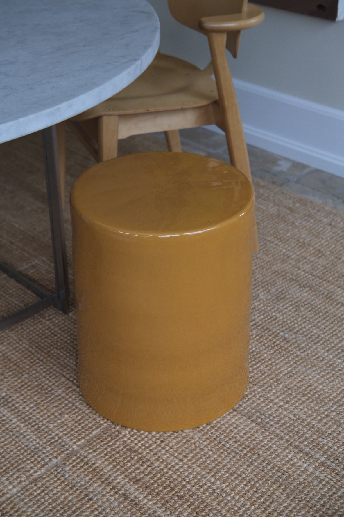 Stool • Danish Elm • Yellow 