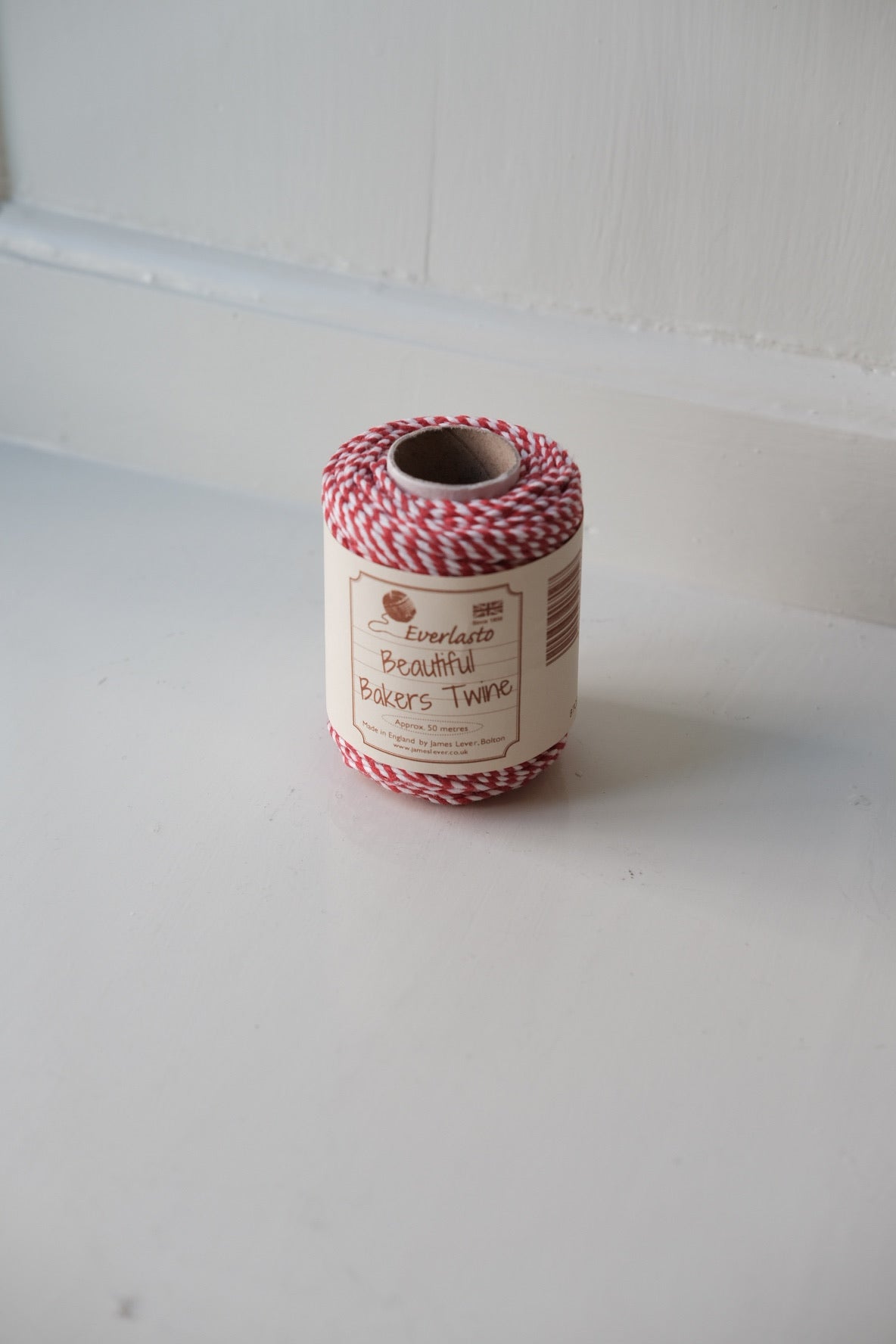 Gavebånd • Bakers Twine • 50m • Rød & Hvid