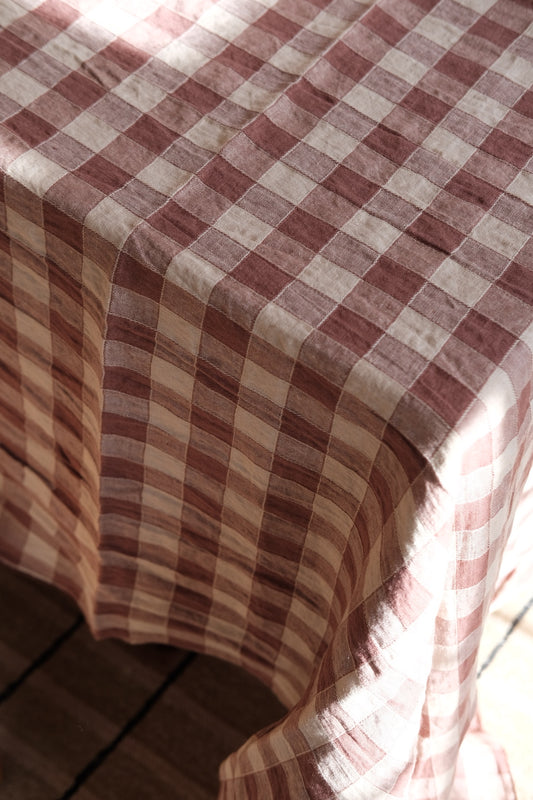 Tablecloth • Linen • 170 x 240 cm • Yellow Check