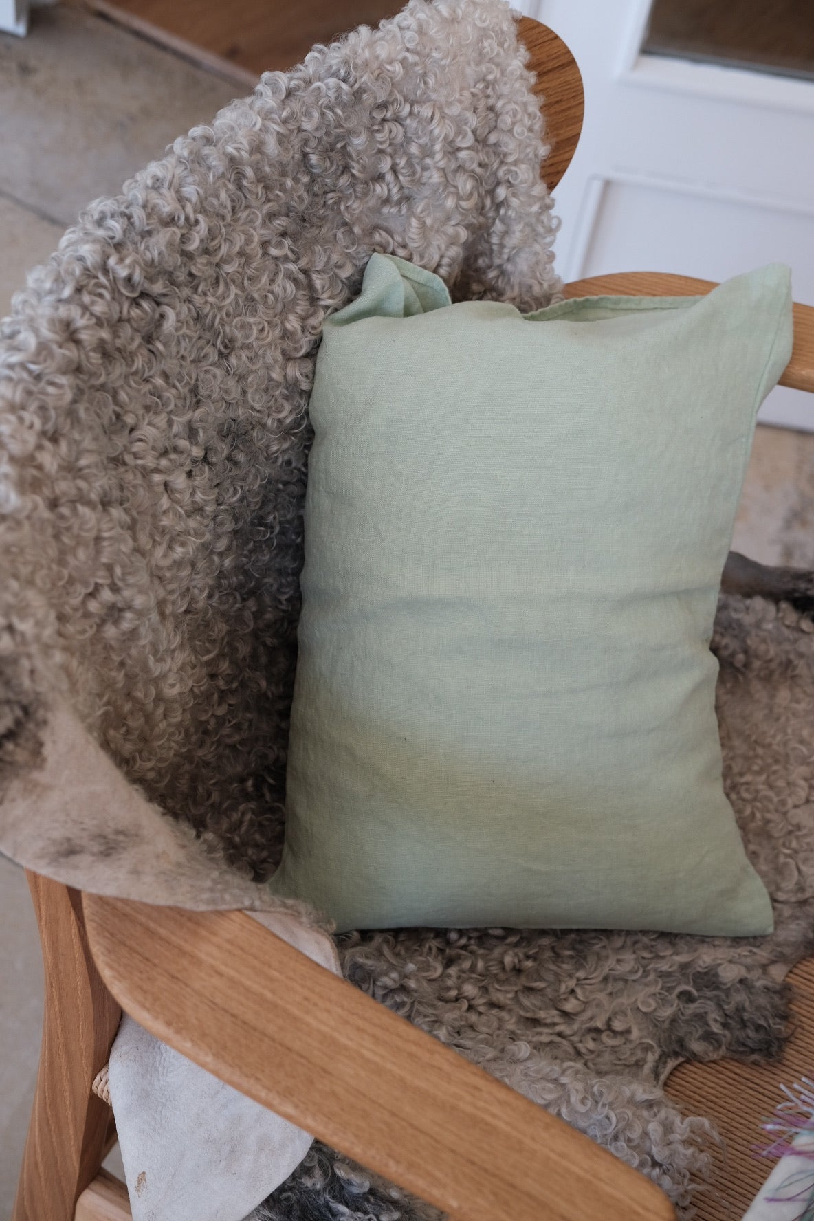 Flax pillow • 30x40 • Bleu Atlantique • Blue