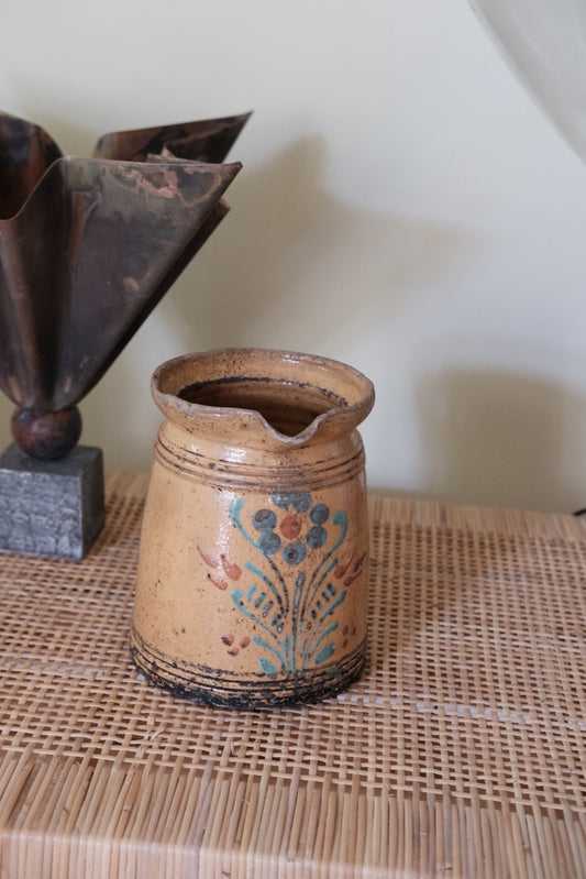 Vintage • Vase • Keramisk kande • Blomst