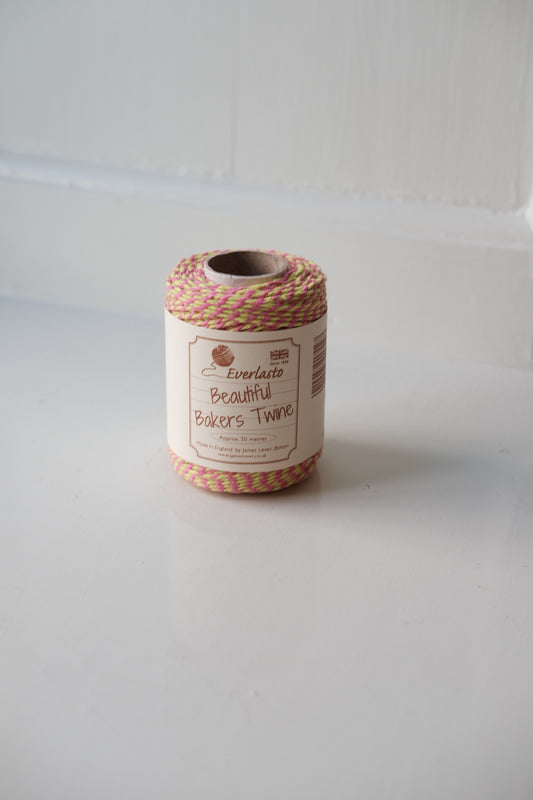 Gavebånd • Bakers Twine • 50m • Gul & Lyserød