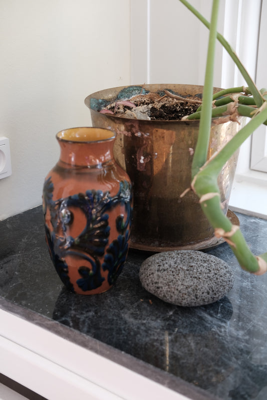 Vintage • Vase • Ceramic • Bicycle