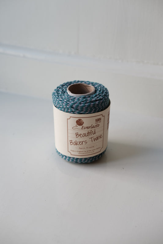 Gavebånd • Bakers Twine • 50m • Lilla & Grønblå