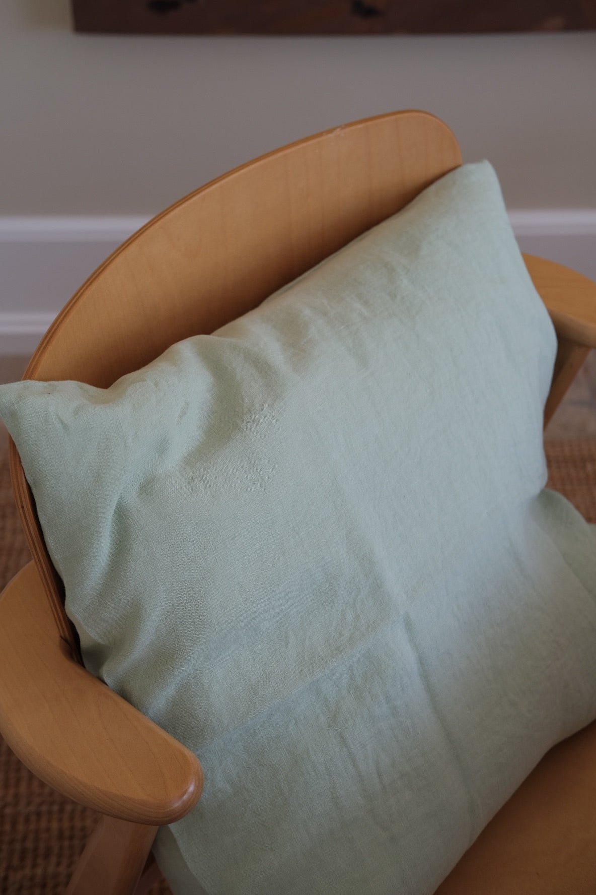 Flax pillow • 50x50 • Bleu Atlantique