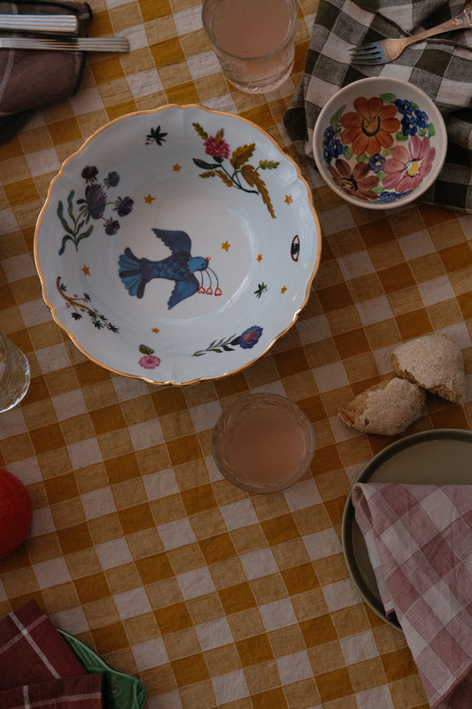 Plate • Salad bowl • Birds and Flowers