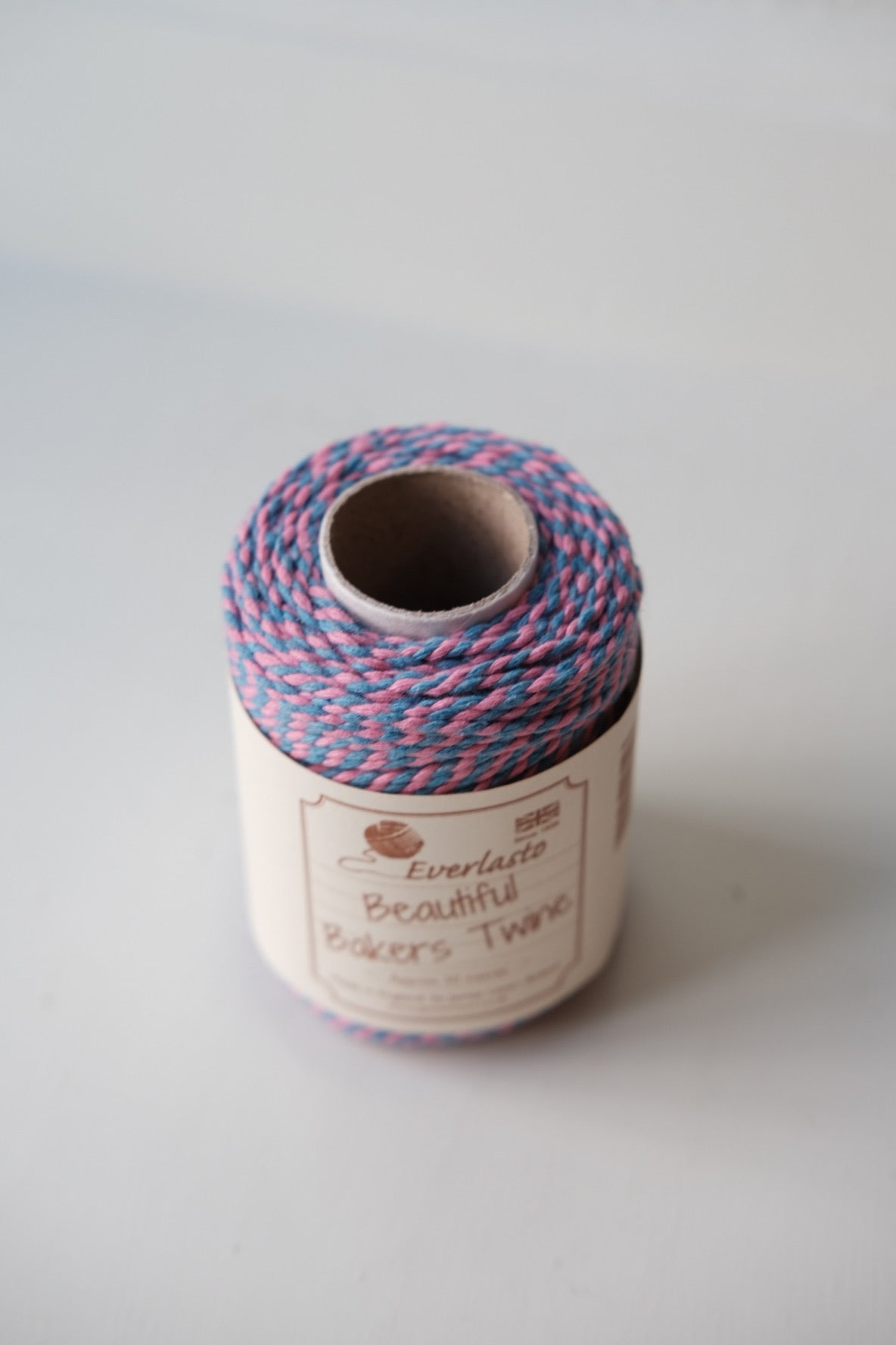 Gavebånd • Bakers Twine • 50m • Lyseblå & Lyserød