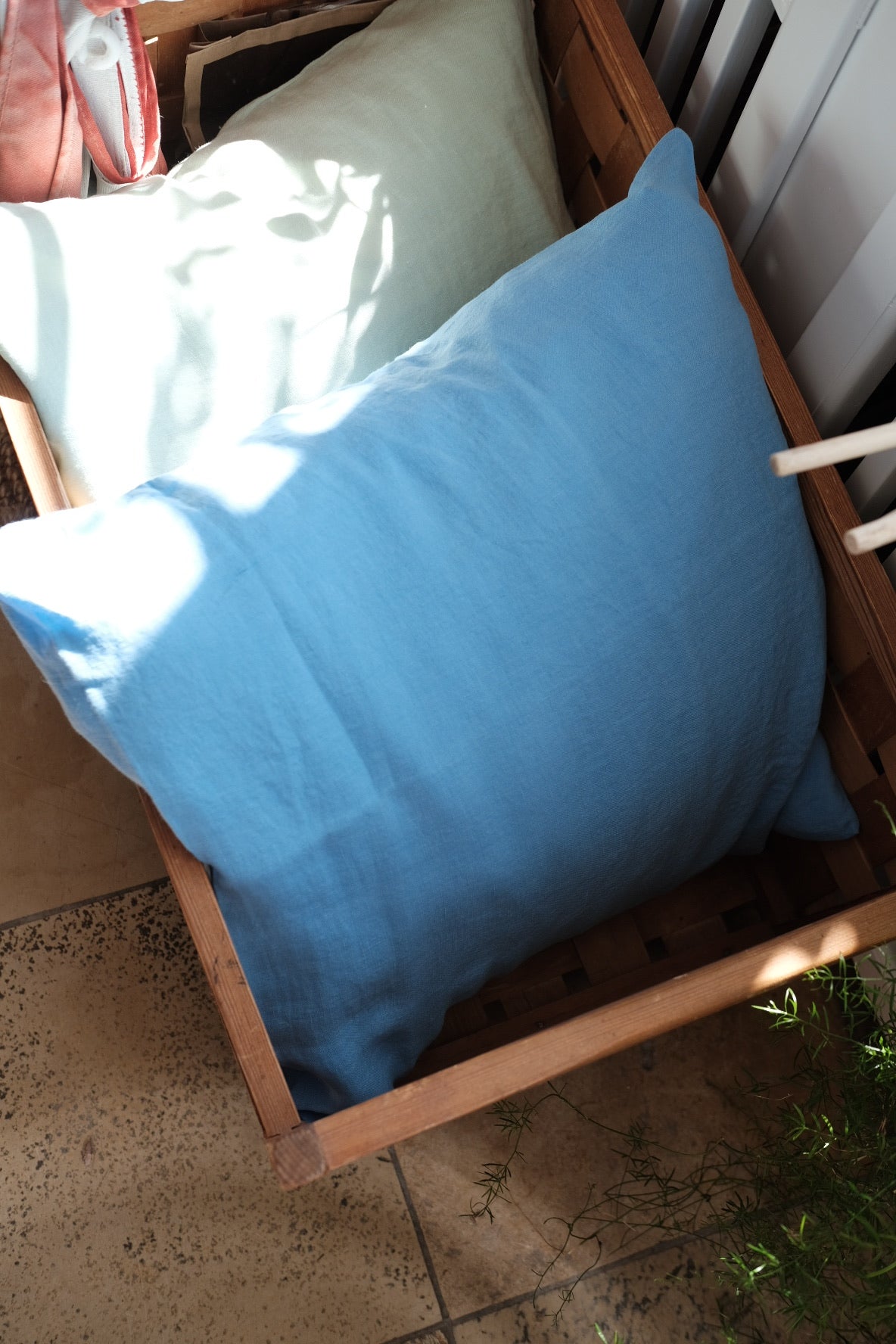 Flax pillow • 50x50 • Bleu Atlantique