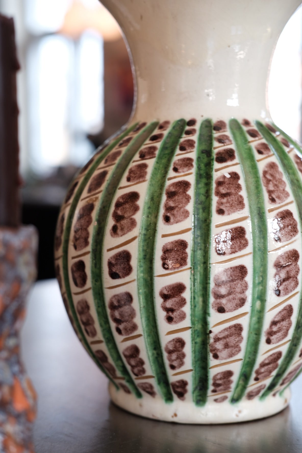 Vintage • Vase • Ceramic • Light green