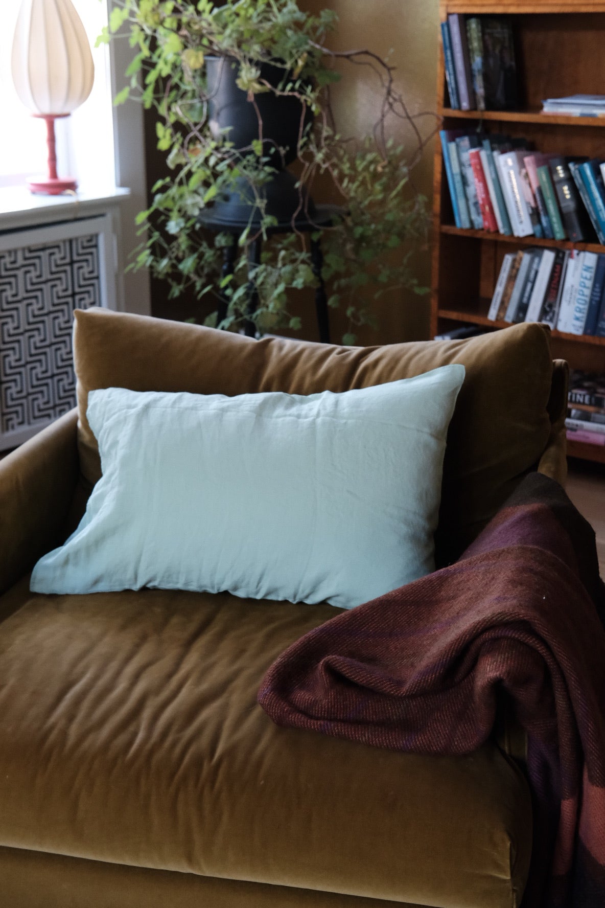 Flax pillow • 50x70 cm • Brown