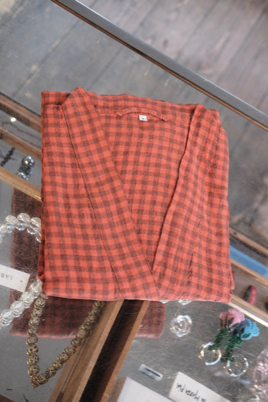 Kimono • M • Red Navy Gingham • Ternet