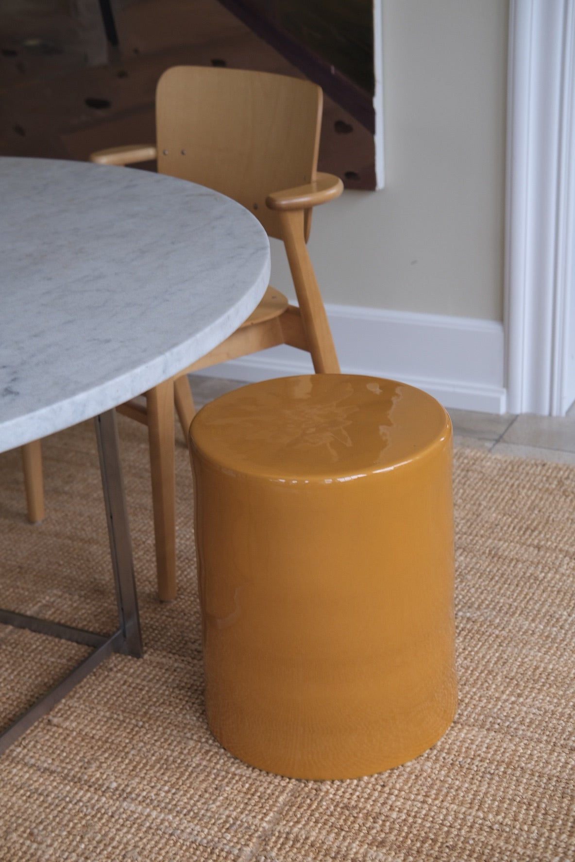 Stool • Danish Elm • Yellow 