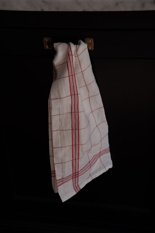 Tea towel • Torchon Bistrot • White with Red checks