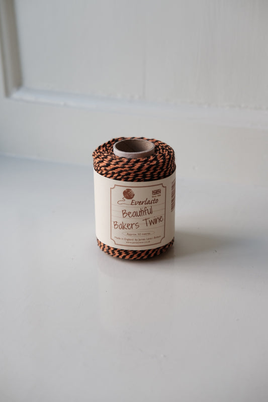 Gavebånd • Bakers Twine • 50m • Sort & Orange