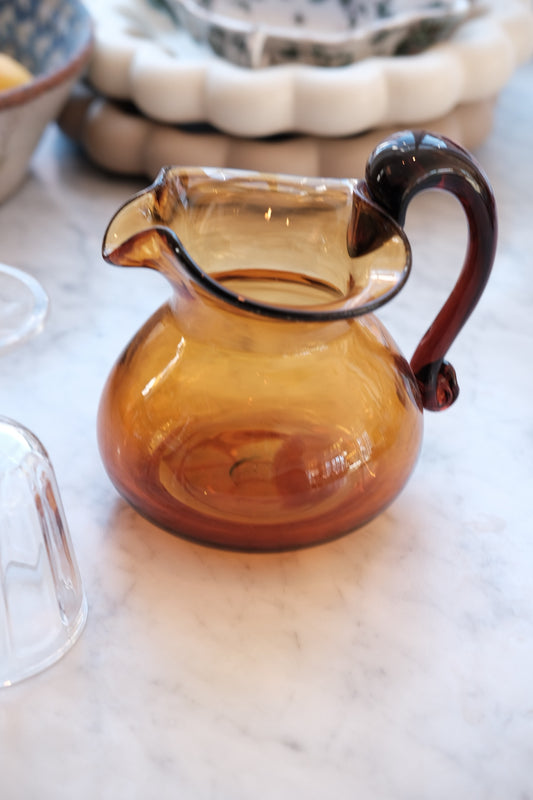 Mouth-blown glass jug • Helle Mardahl • Bon Bon Jug • Caramel Apple 