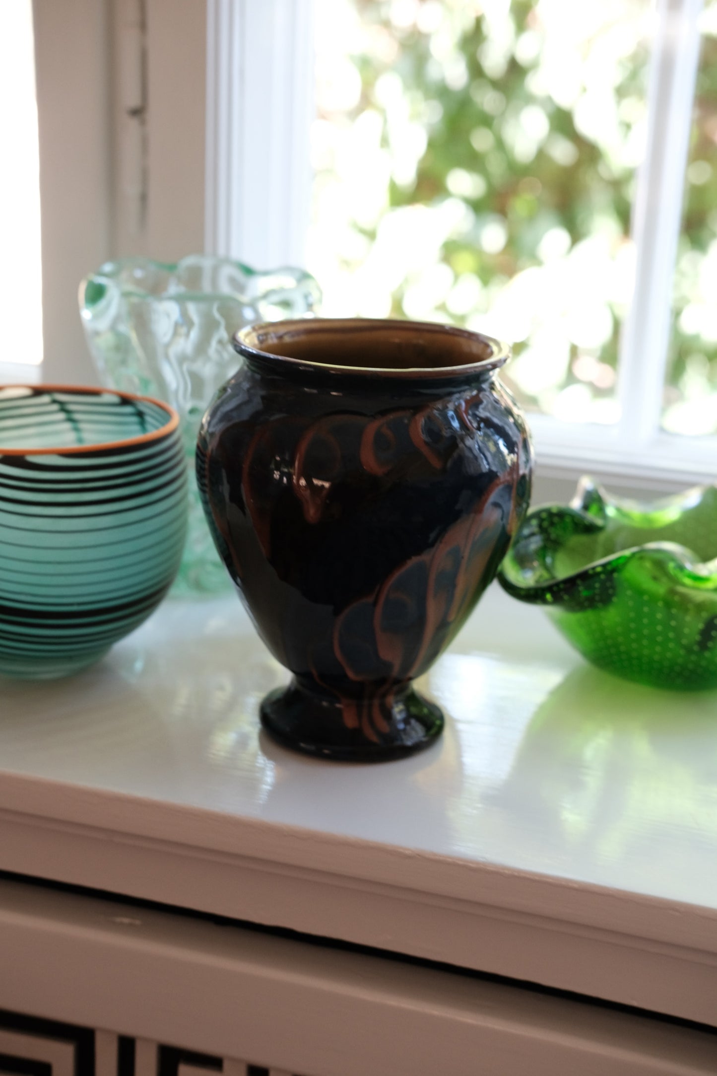 Vintage • Vase • Ceramic • Bicycle