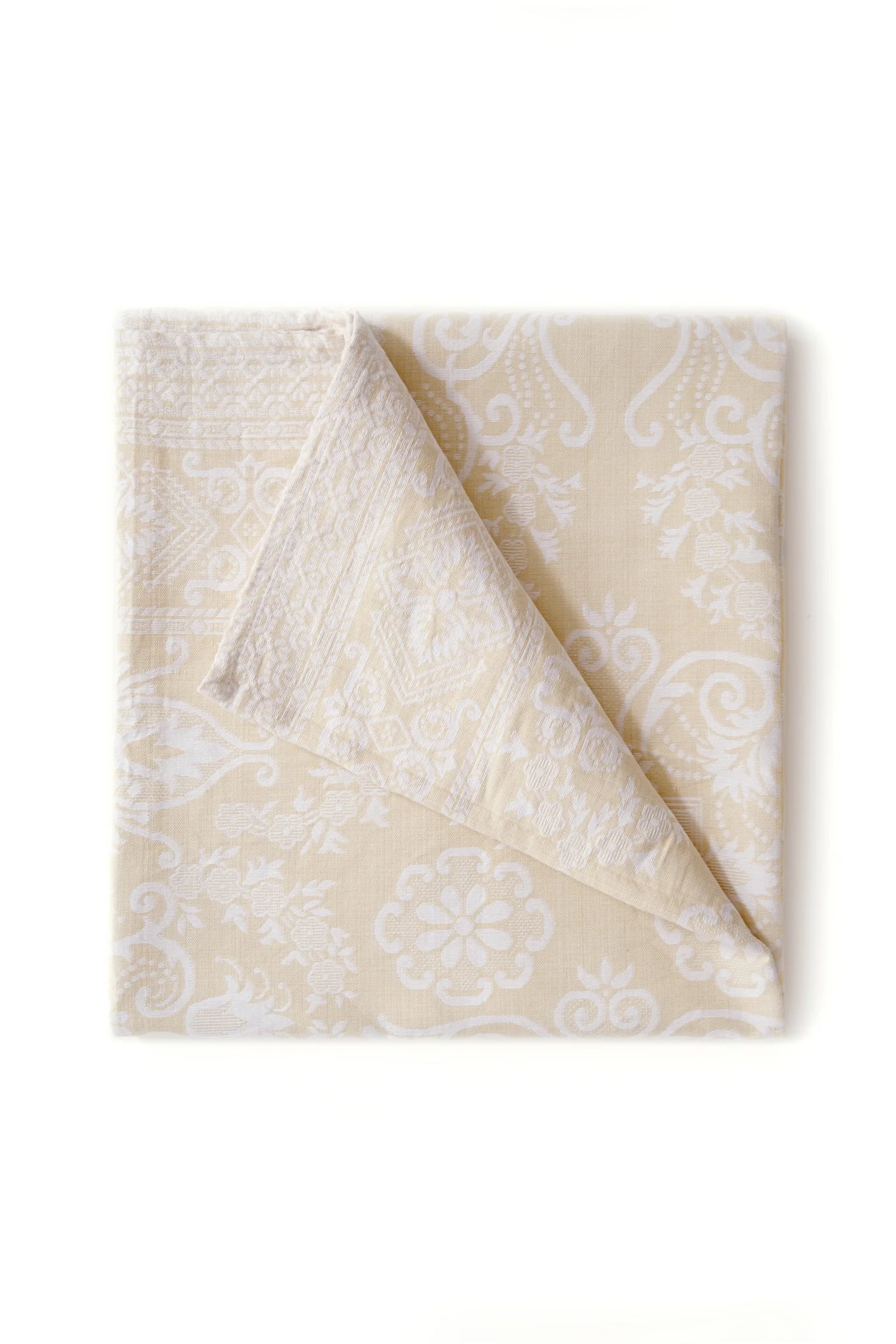 Bedspread • Damask • Woven • Cream