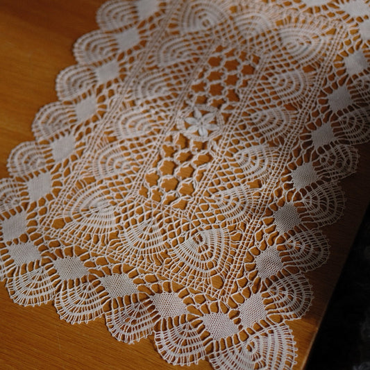 Placemat • Lace • Flower • Cream